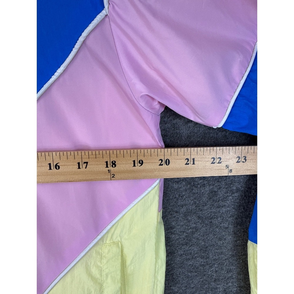 Pink Dolphin Colorblock Windbreaker Blue Pink Yellow Rare Ghost Zip Mens Size S - Picture 9 of 16
